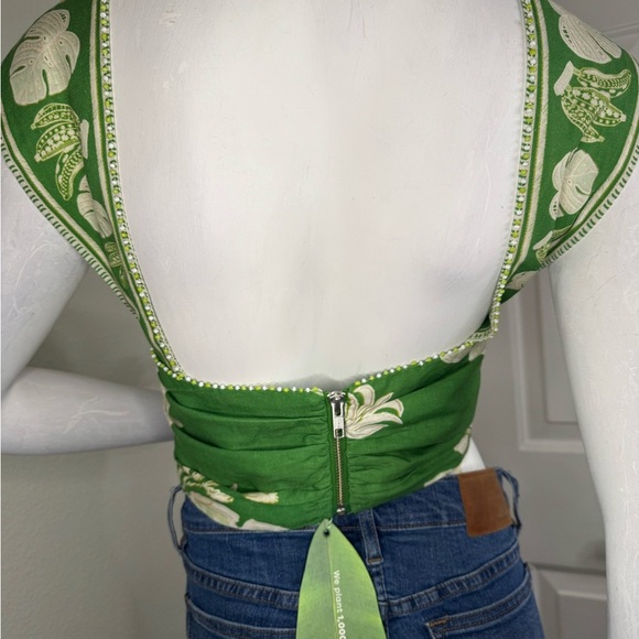 FARM Rio Green Floral Blouse - Picture 10 of 14